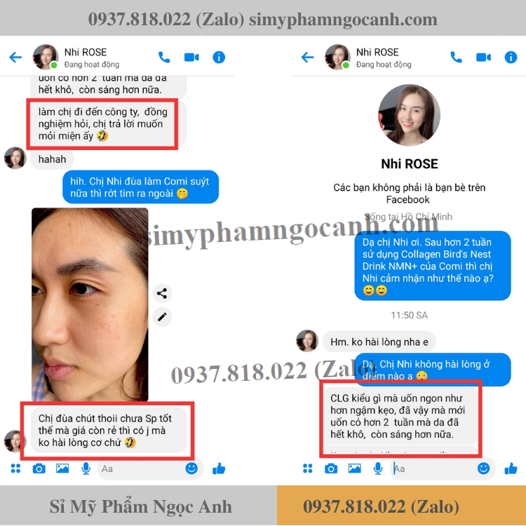 Review da khách dùng collagen comi yến nmn Review da khách dùng collagen comi yến nmn
