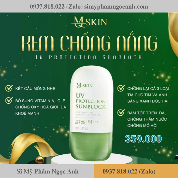 Ưu điểm kem chống nắng mq skin Ưu điểm kem chống nắng mq skin