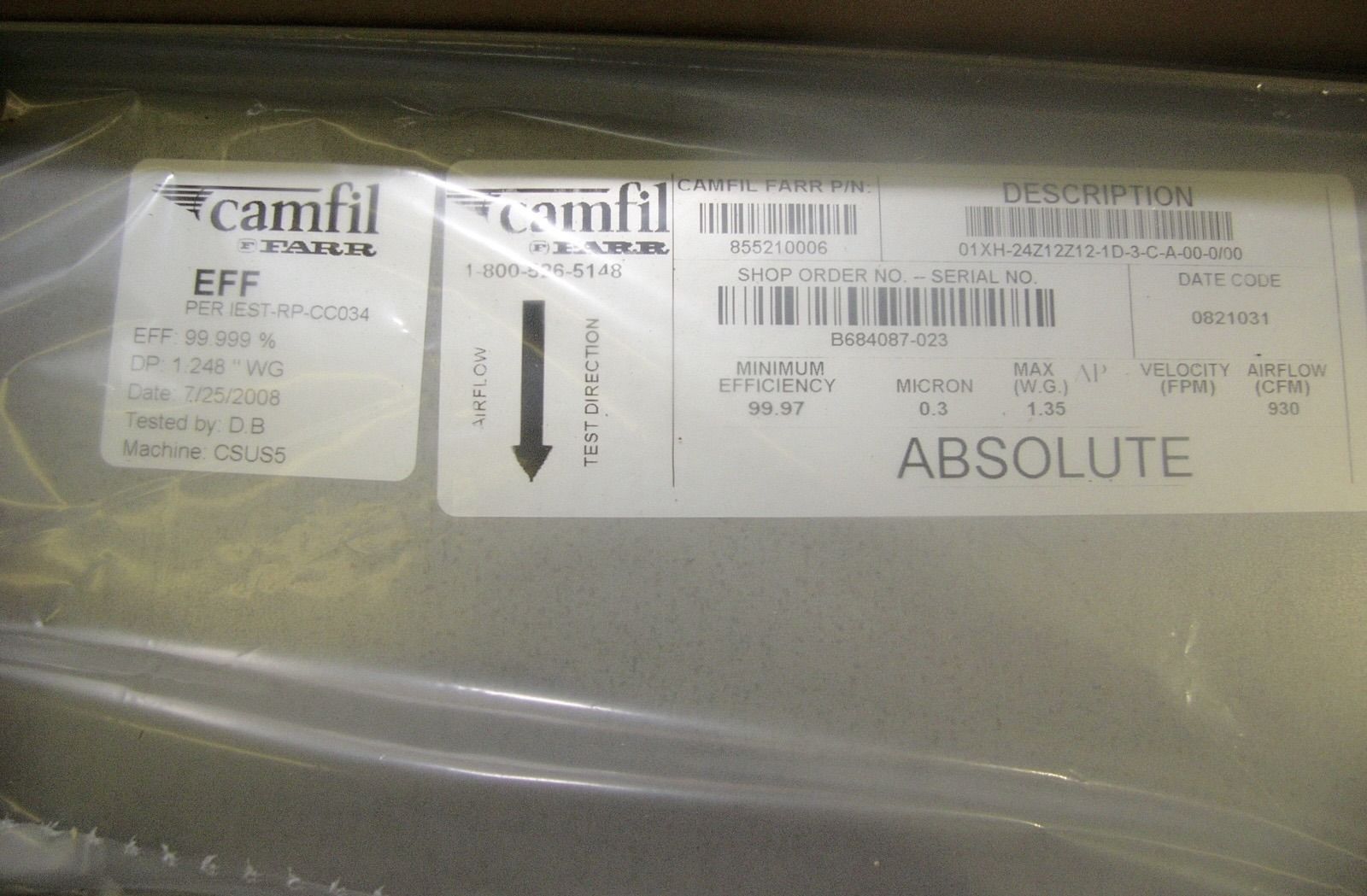 Đông Châu phân phối Khung lọc Hepa Camfil nhập khẩu từ Mỹ