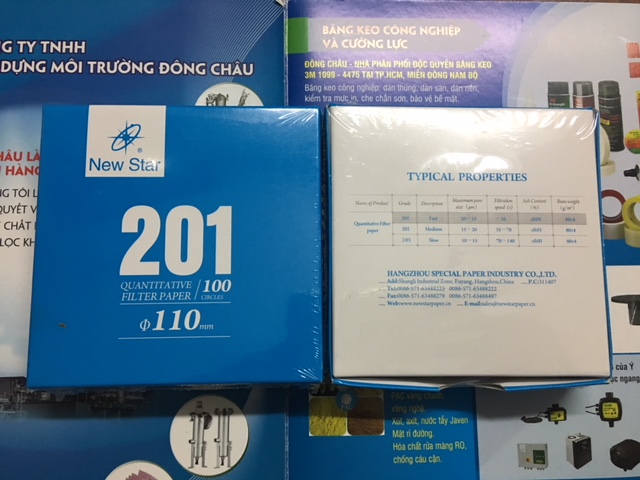 mô tả chi tiết sản phẩm Giấy Lọc Phòng Thí Nghiệm Newstar 201 -110mm