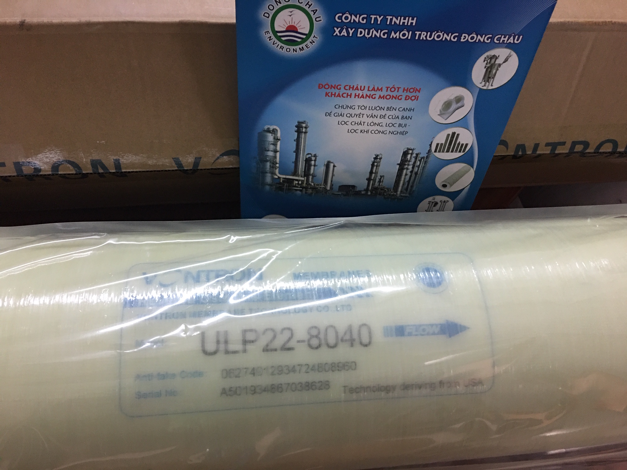 Đông Châu phân phối Màng Lọc Nước Công Nghiệp RO Vontron Áp thấp ULP22-8040