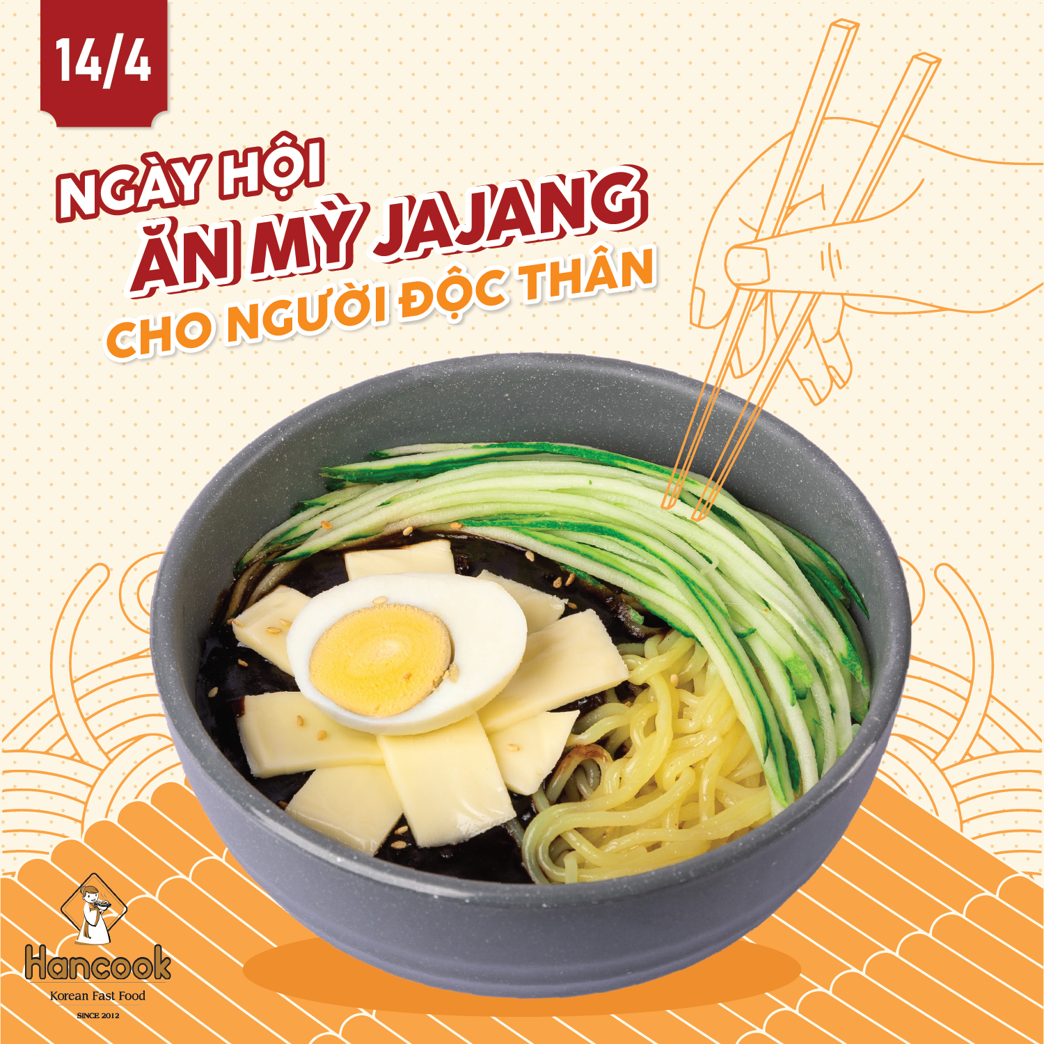 Một tô Mì Jajang nóng hổi, thơm lừng, phủ đầy sốt tương đen béo bùi Một tô Mì Jajang nóng hổi, thơm lừng, phủ đầy sốt tương đen béo bùi