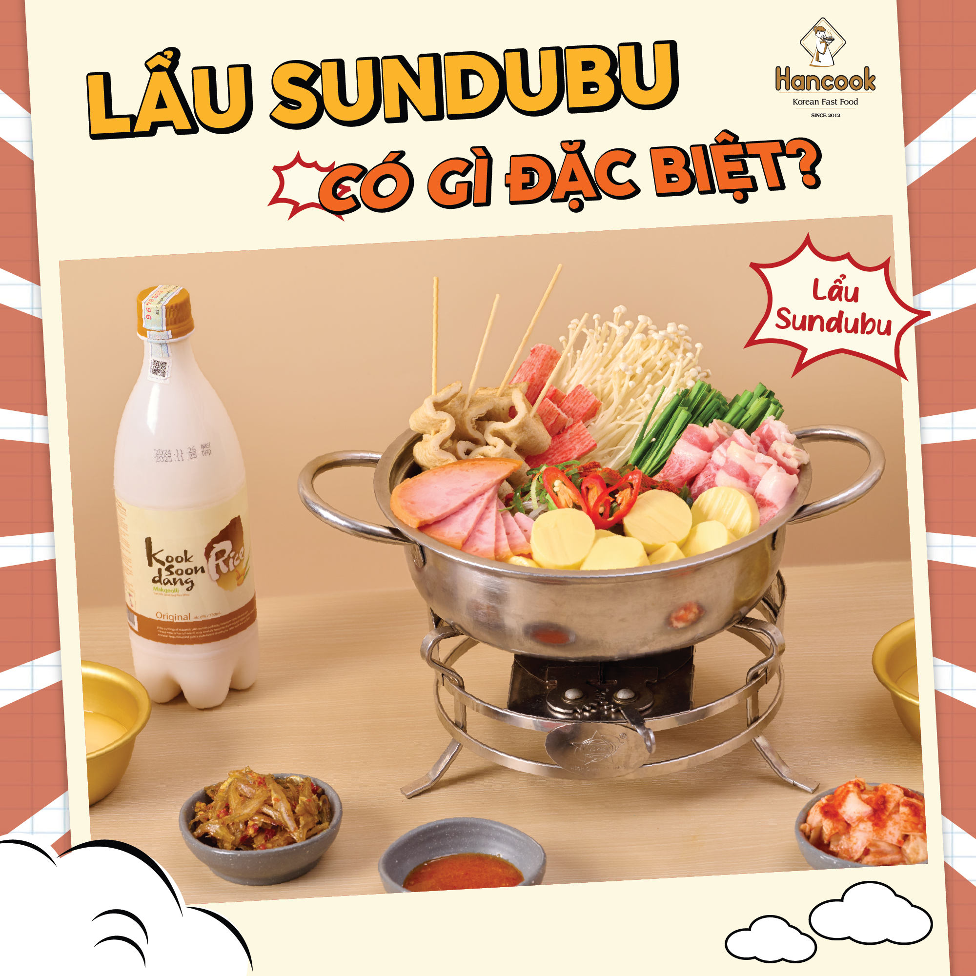 Lẩu Sundubu là sự kết hợp tuyệt vời giữa các nguyên liệu tươi ngon Lẩu Sundubu là sự kết hợp tuyệt vời giữa các nguyên liệu tươi ngon