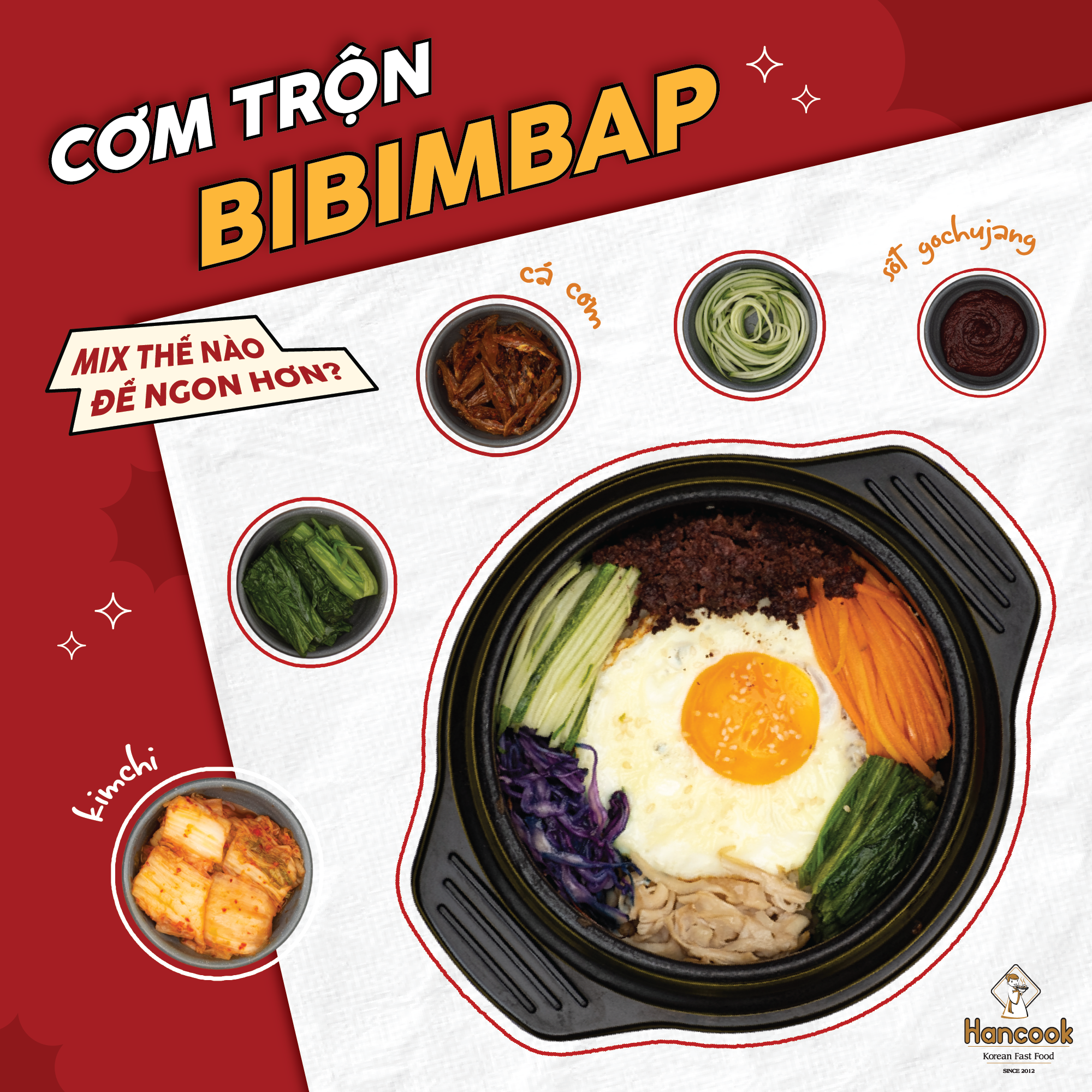 Cơm trộn Bibimbap là một trong những món ăn mang đậm nét đặc trưng của ẩm thực Hàn Quốc Cơm trộn Bibimbap là một trong những món ăn mang đậm nét đặc trưng của ẩm thực Hàn Quốc