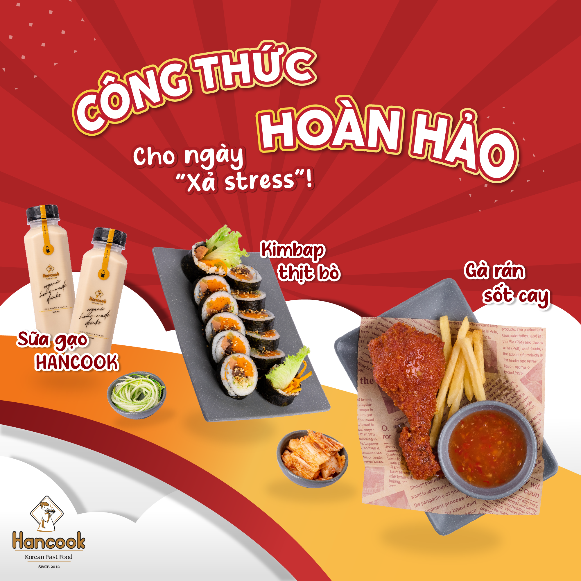 combo Gà rán sốt cay + Kimbab cá ngừ + Sữa gạo tại Hancook chính là “cứu tinh” mà bạn cần! combo Gà rán sốt cay + Kimbab cá ngừ + Sữa gạo tại Hancook chính là “cứu tinh” mà bạn cần!