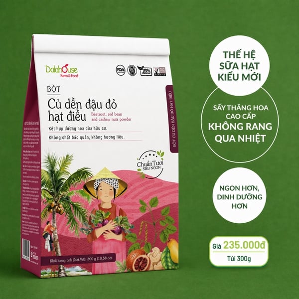 Bột Củ Dền Đậu Đỏ Hạt Điều Dalahouse 300g