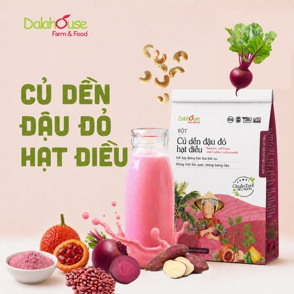 Bột Củ Dền Đậu Đỏ Hạt Điều Dalahouse 300g