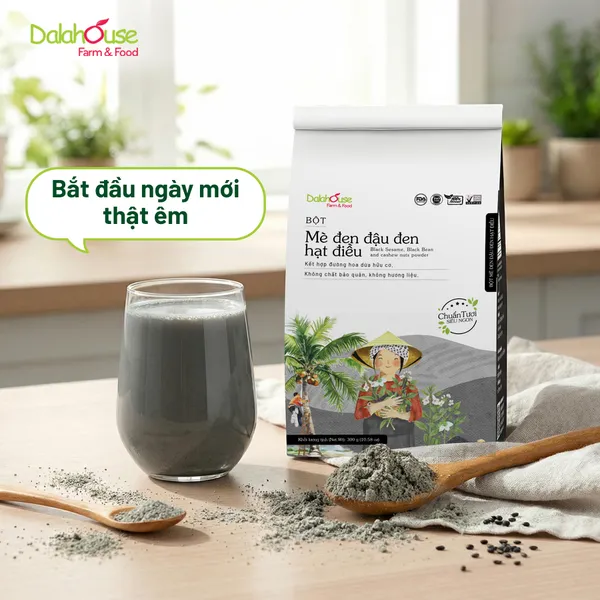 Bột Mè Đen Đậu Đen Hạt Điều Dalahouse