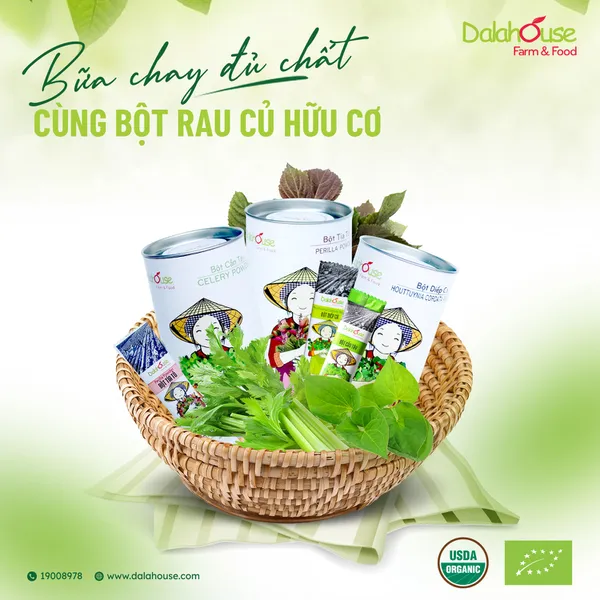 Bột Rau Củ Hữu Cơ Dalahouse Cho Người Ăn Chay