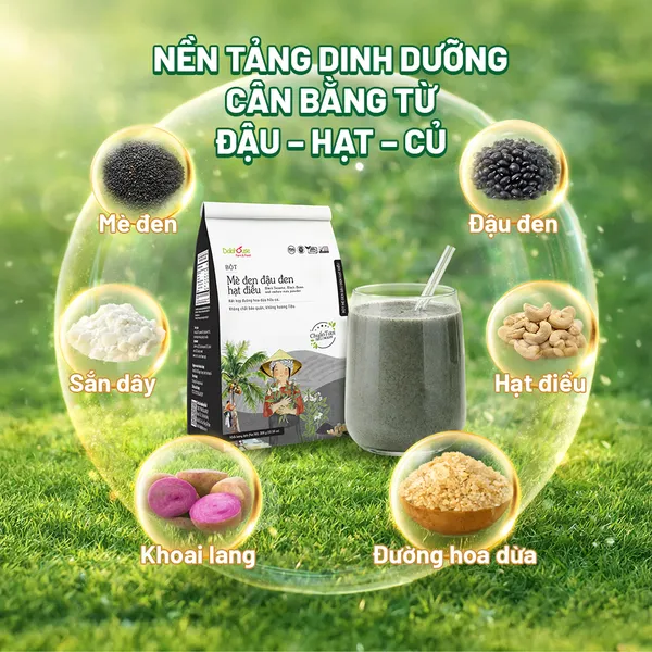 Bột Mè Đen Đậu Đen Hạt Điều Dalahouse 300g