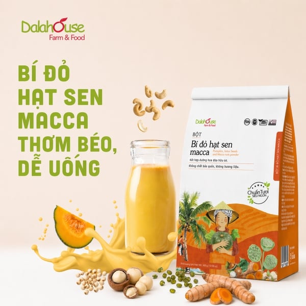 Bột Bí Đỏ Hạt Sen Macca Dalahouse 300g
