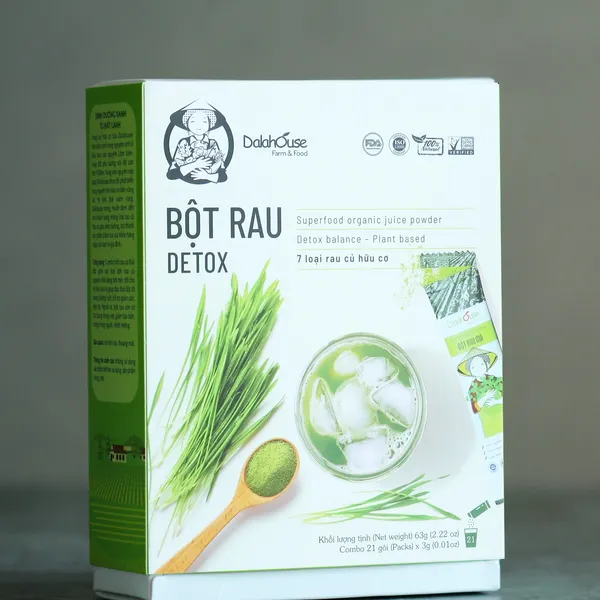 Hộp Bột Rau Detox 21 gói 3g 7 vị