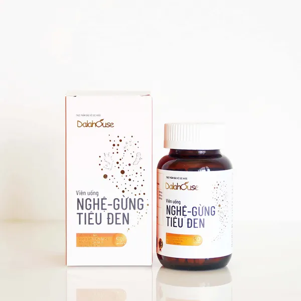 Viên rau thảo mộc nghệ gừng tiêu đen