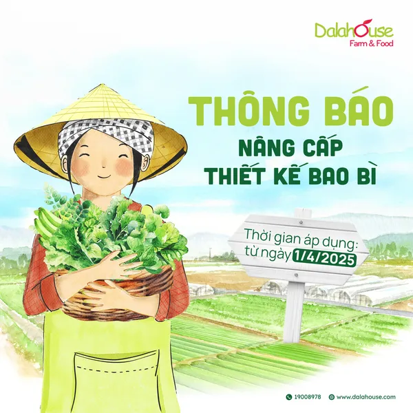 Thông báo về việc thay đổi mẫu bao bì Dalahouse
