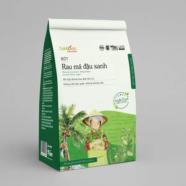 Bột Rau Má Đậu Xanh Dalahouse 300g