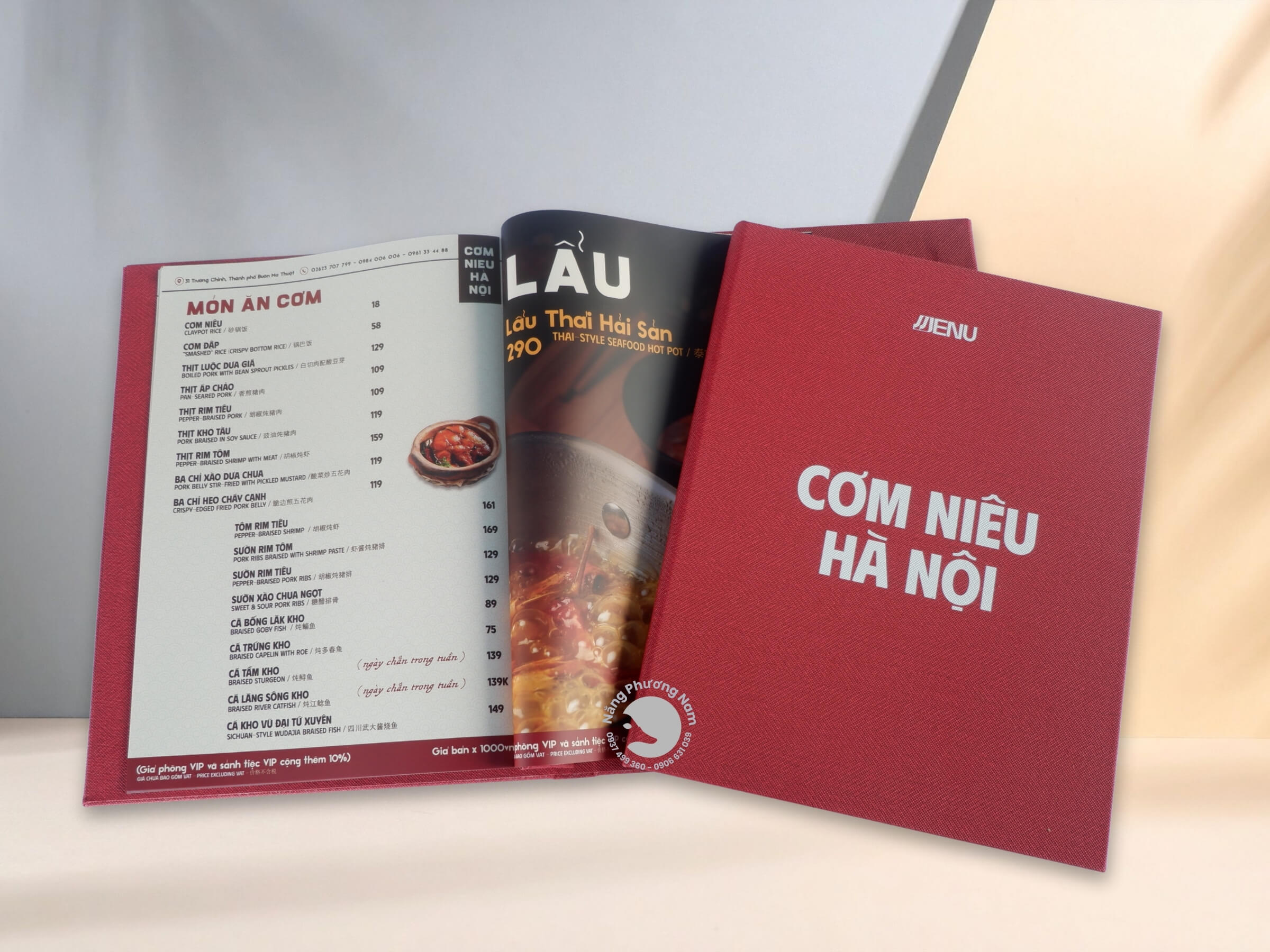 menu-da-in-uv menu nhà hàng cơm niêu hà nội
