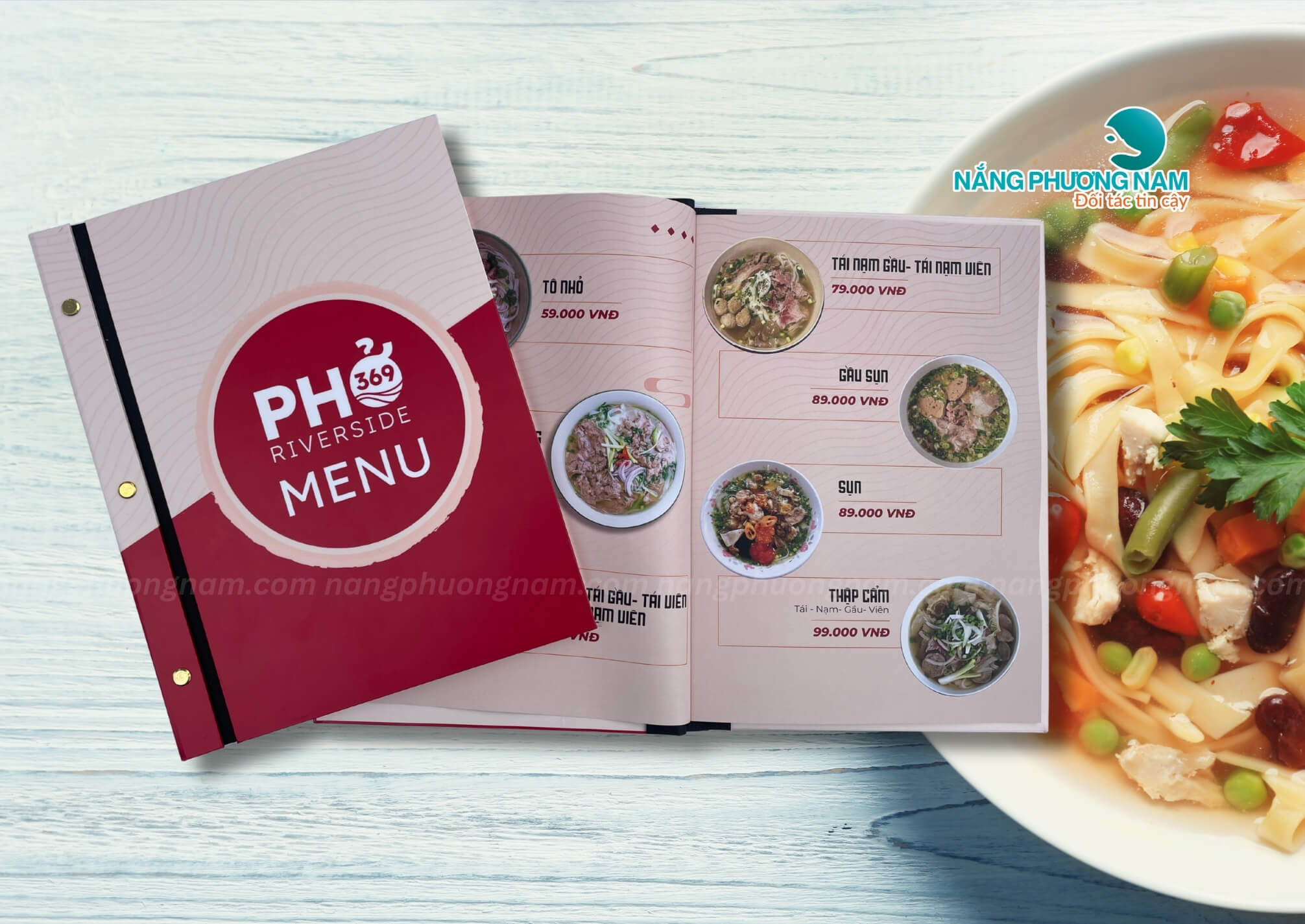 menu-nha-hang-pho Menu bìa cứng nhà hàng Phở