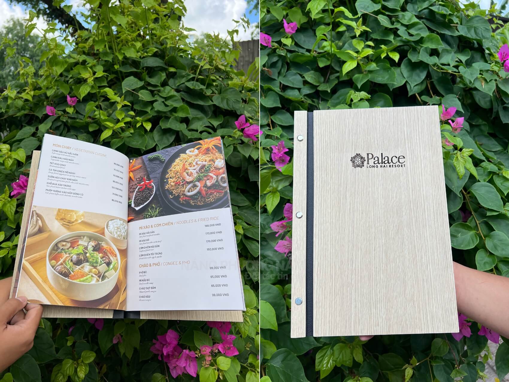 menu bìa gỗ