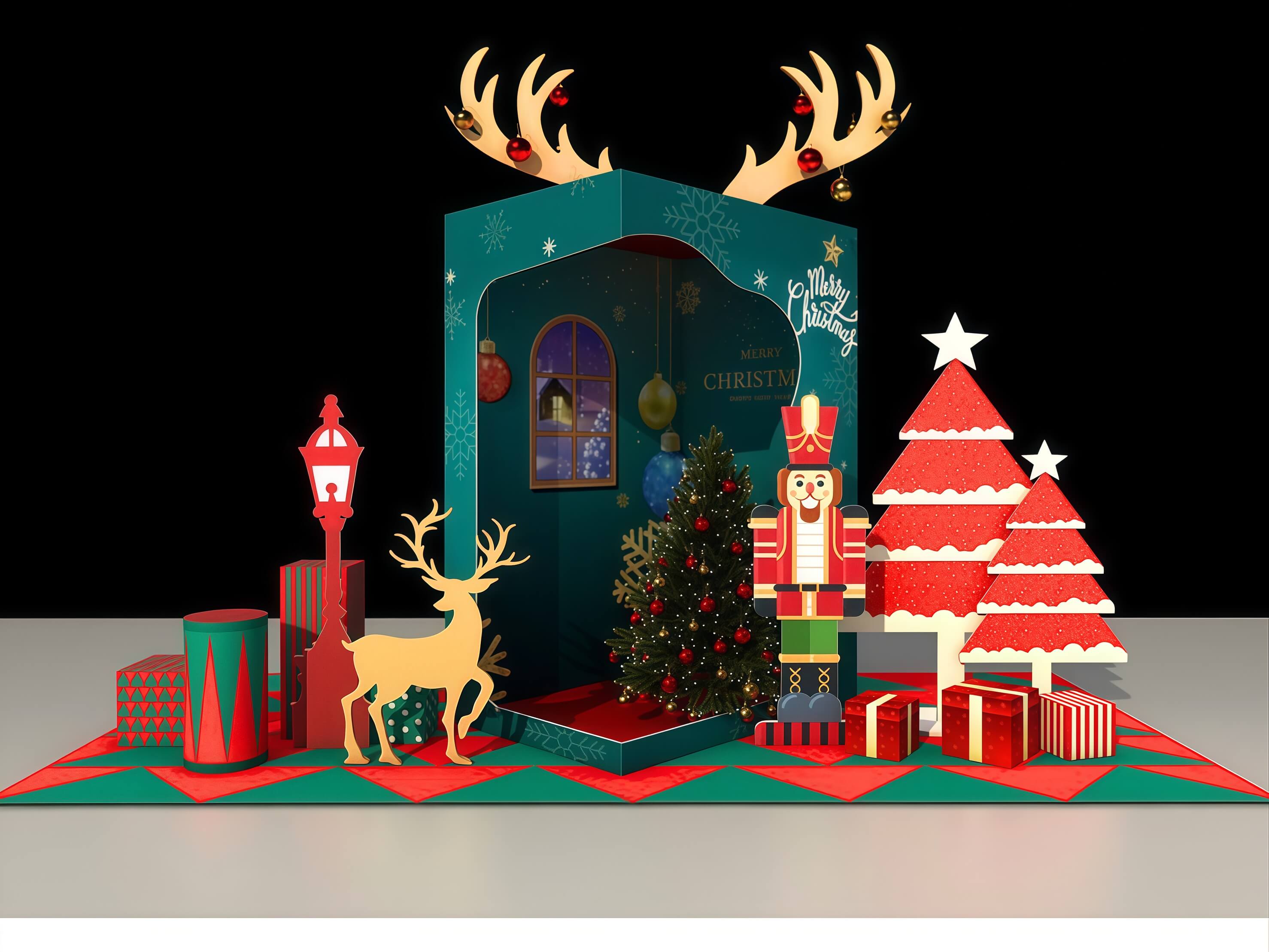 tieu-canh-giang-sinh-dep Trang trí tiểu cảnh noel, giáng sinh đẹp tại các trung tâm thương mại