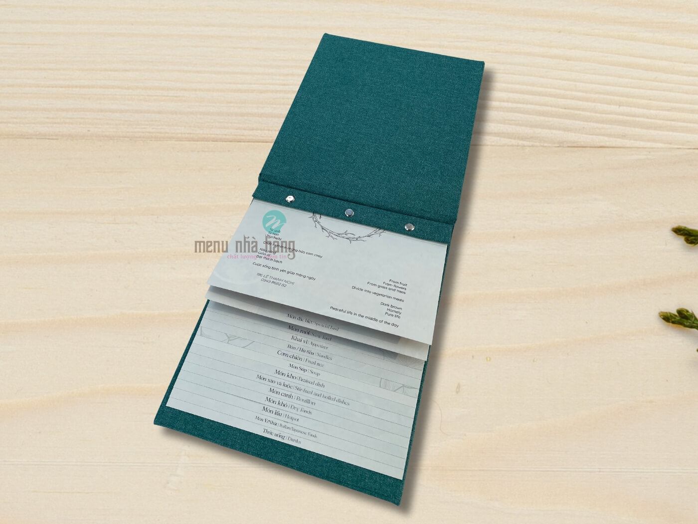 in-an-menu-bia-vai in ấn menu bìa vải đẹp