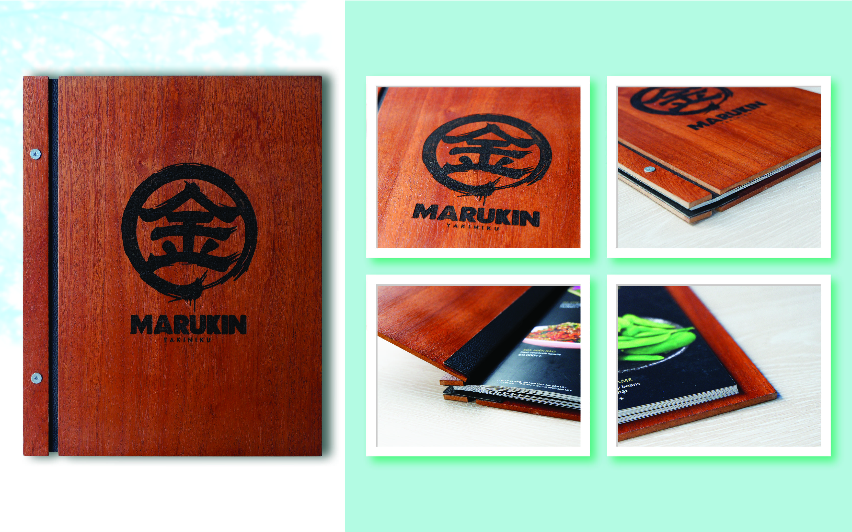 Menu bìa gỗ Nắng Phương Nam sản xuất Menu bìa gỗ Nắng Phương Nam sản xuất