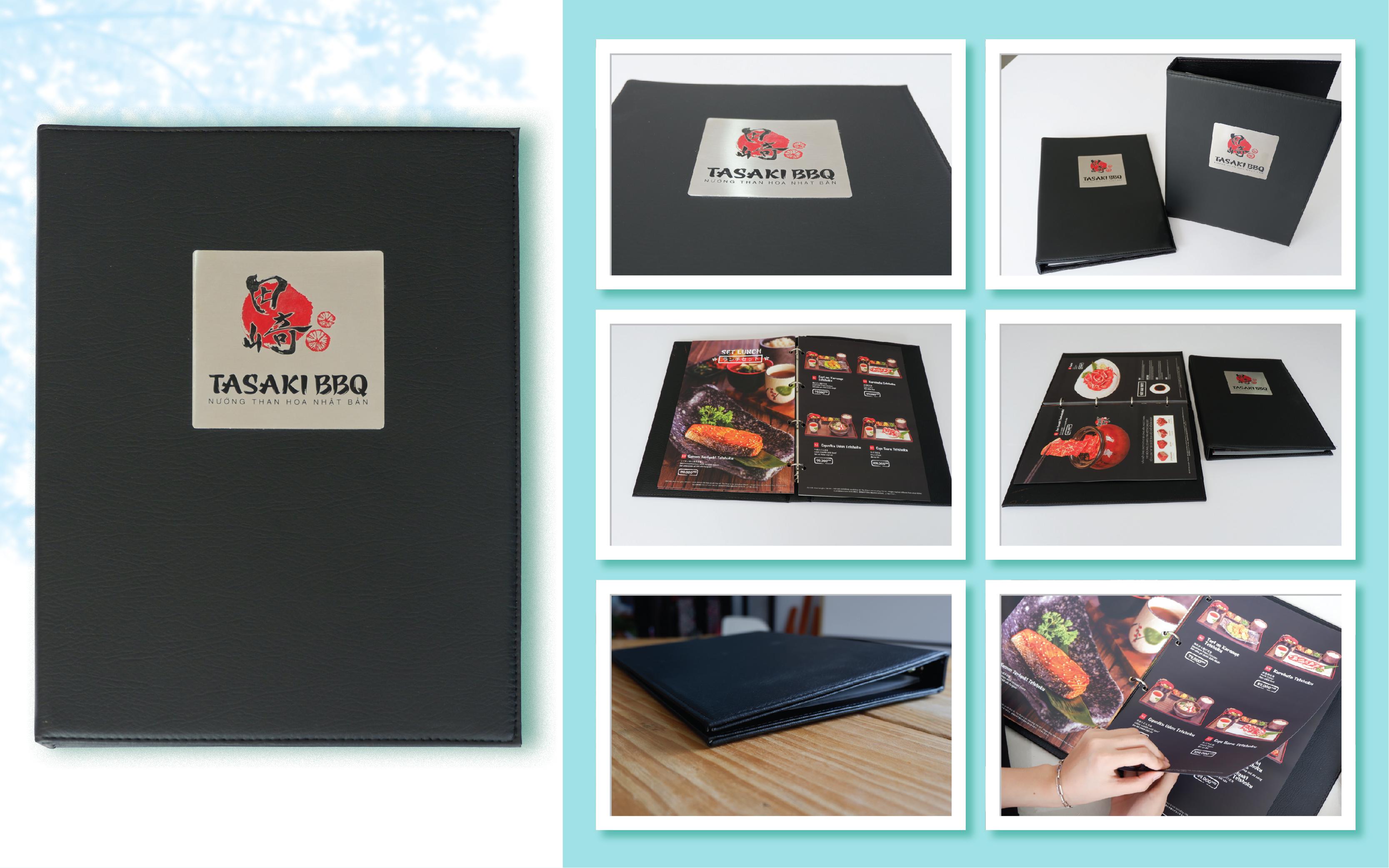 Làm menu nhà hàng Tasaki Làm menu nhà hàng Tasaki