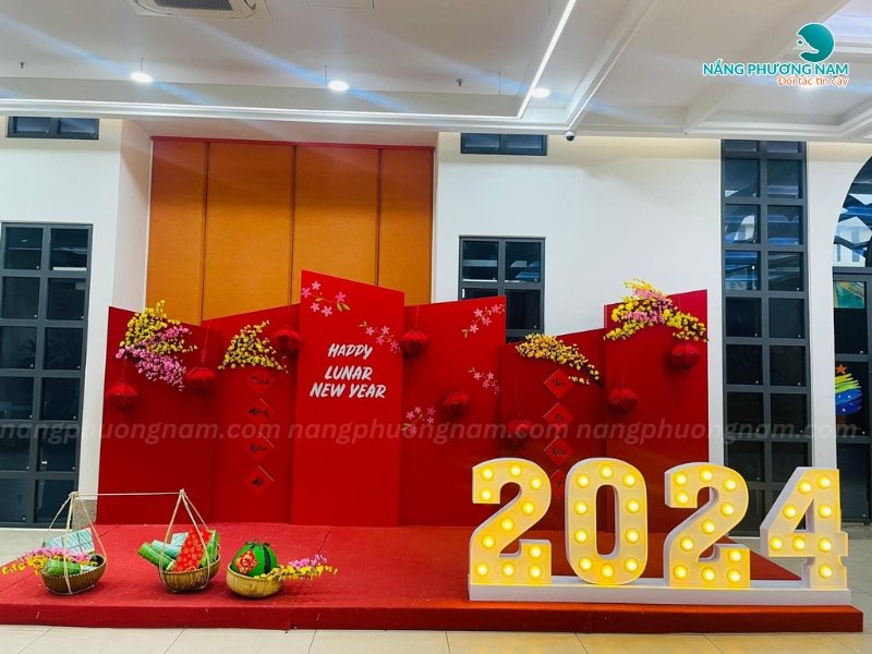 backdrop-tet thiết kế thi công backdrop tết