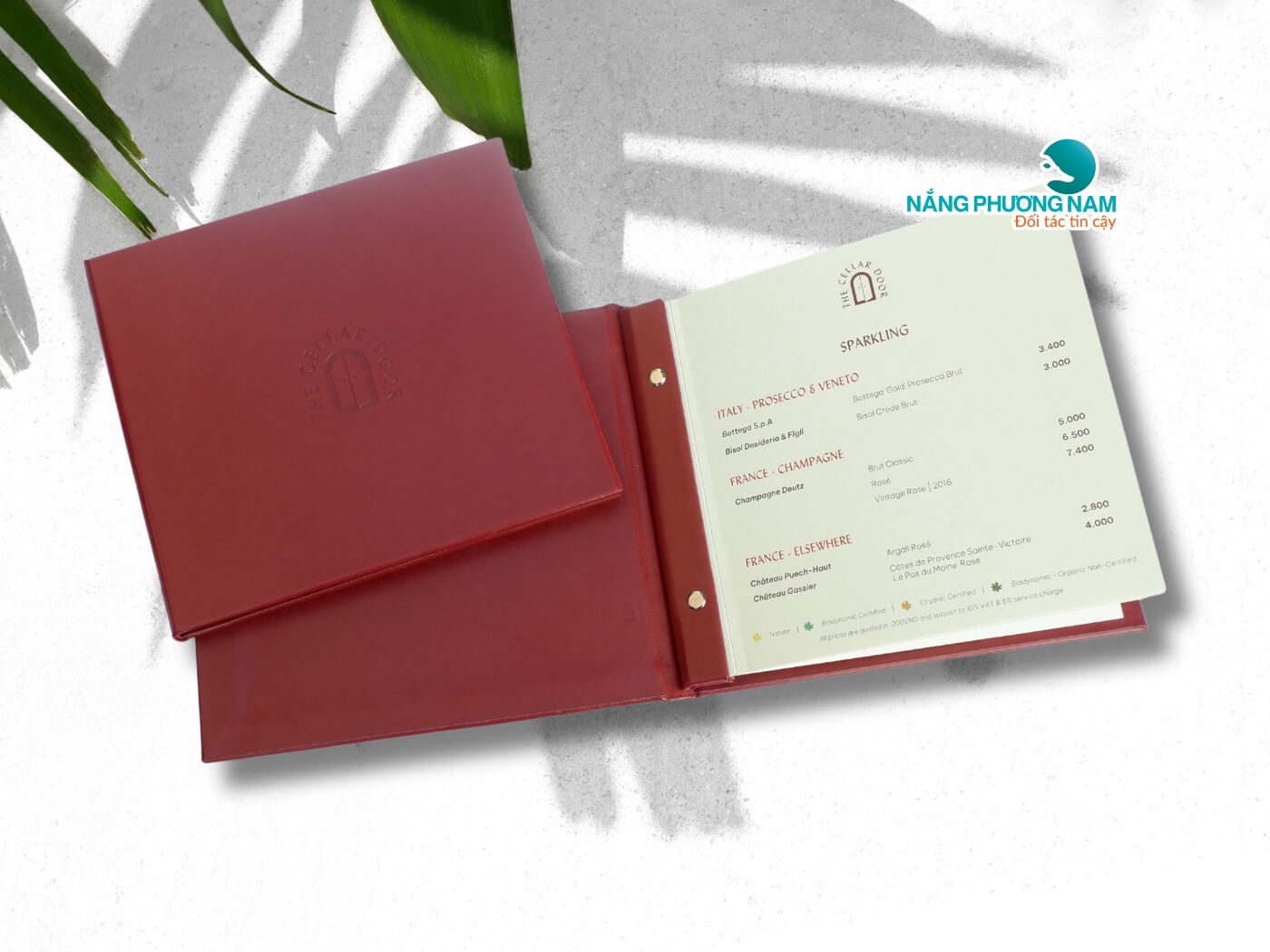 bia-da-dap-chim Mẫu menu da cao cấp ấn tượng