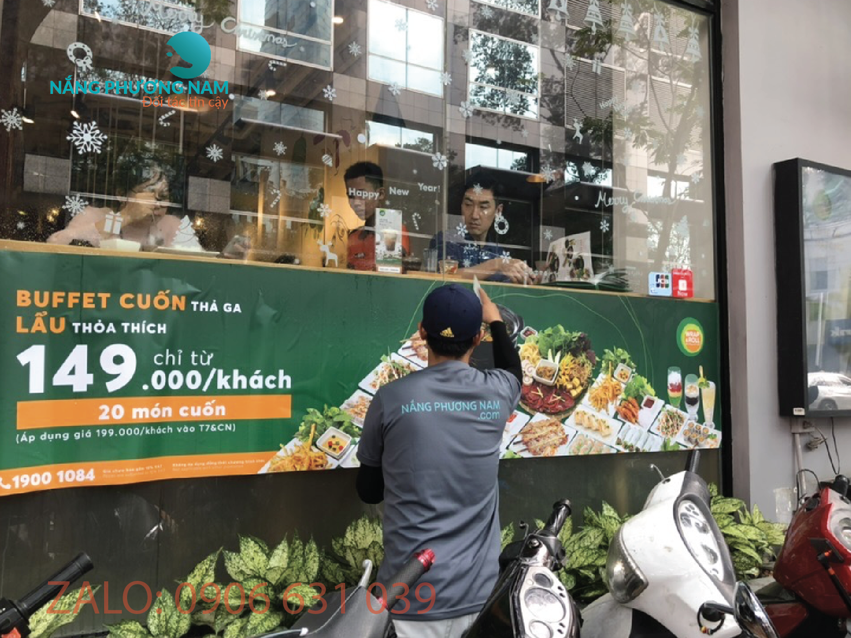 Dan decal kinh cho he thong nha hang Wraproll