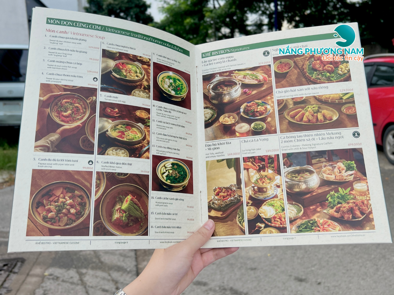 Mẫu menu giấy Kraft đẹp