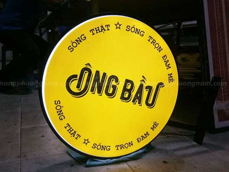 hop-den-led Bảng hiệu hộp đèn thương hiệu Cafe Ông Bầu