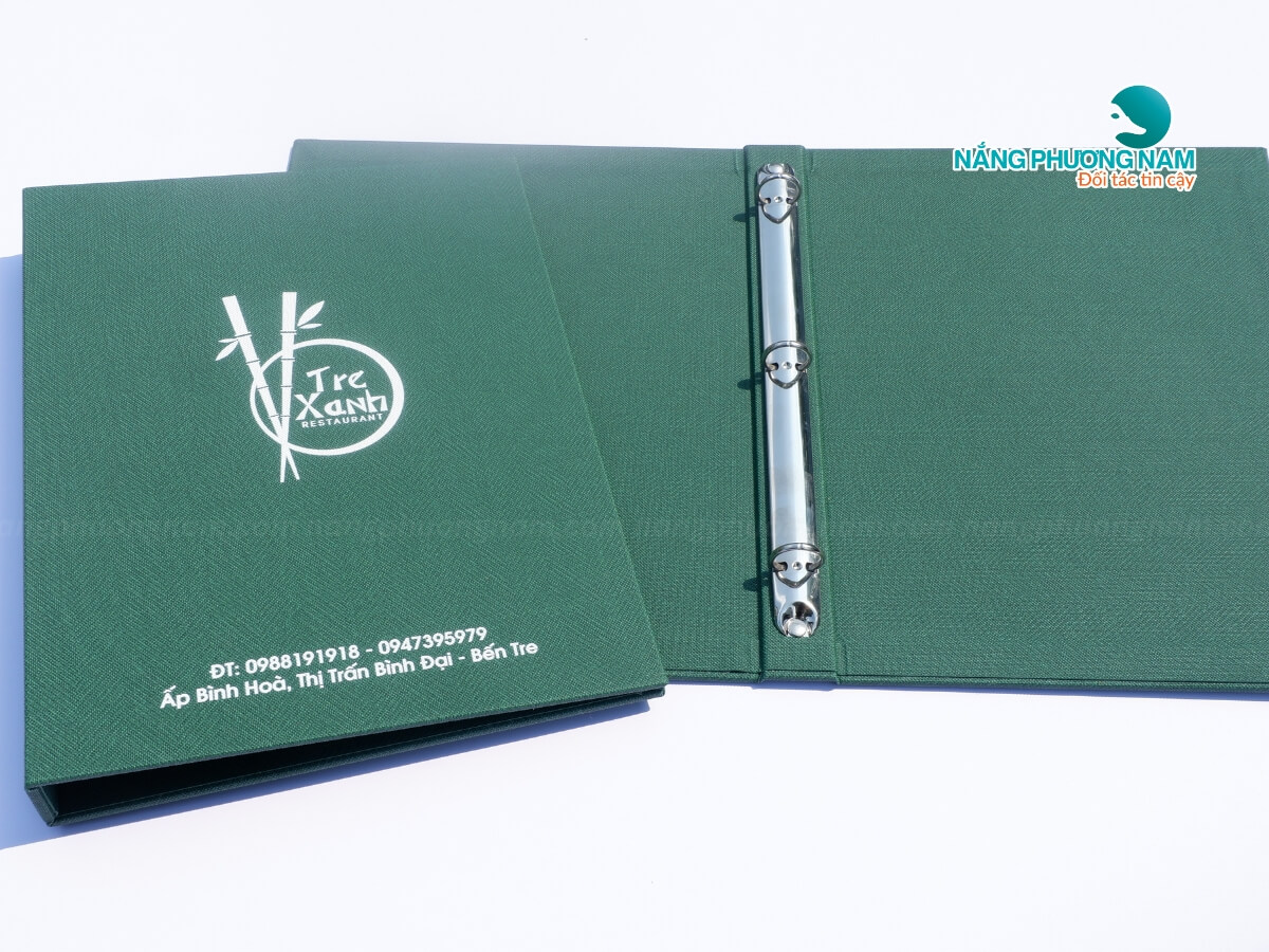 in-an-menu-da-dep Thiết kế bìa menu nhà hàng bằng da cao cấp
