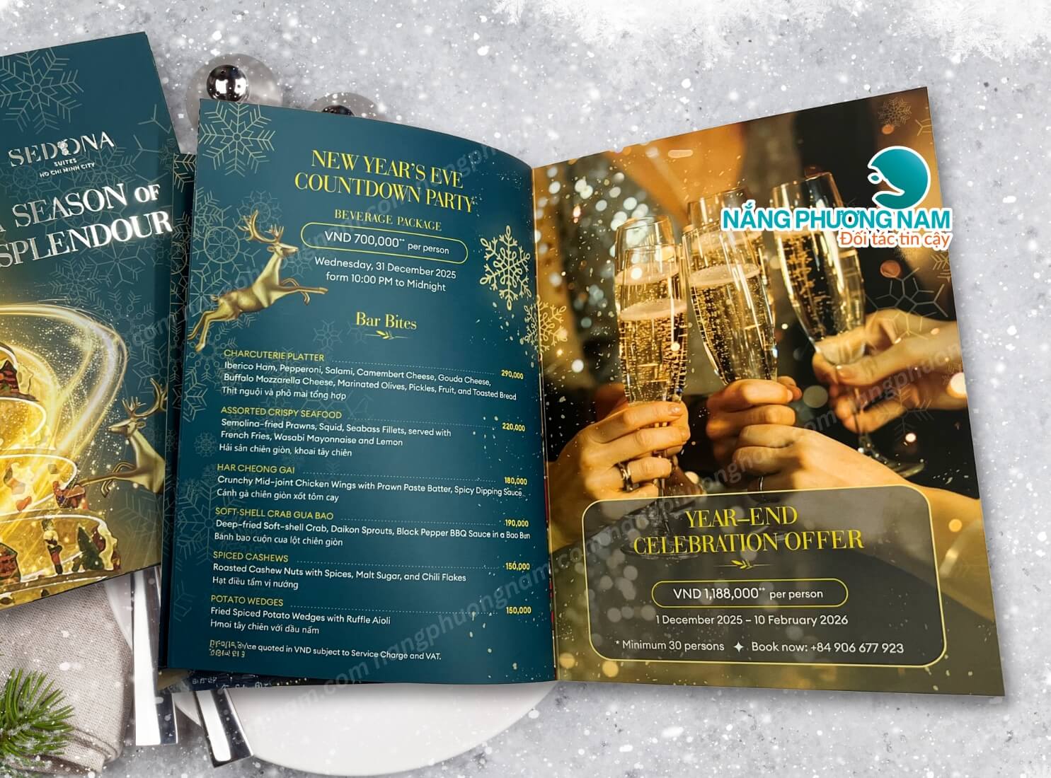 in-an-menu-giang-sinh Mẫu menu giáng sinh cho khách sạn Sedona