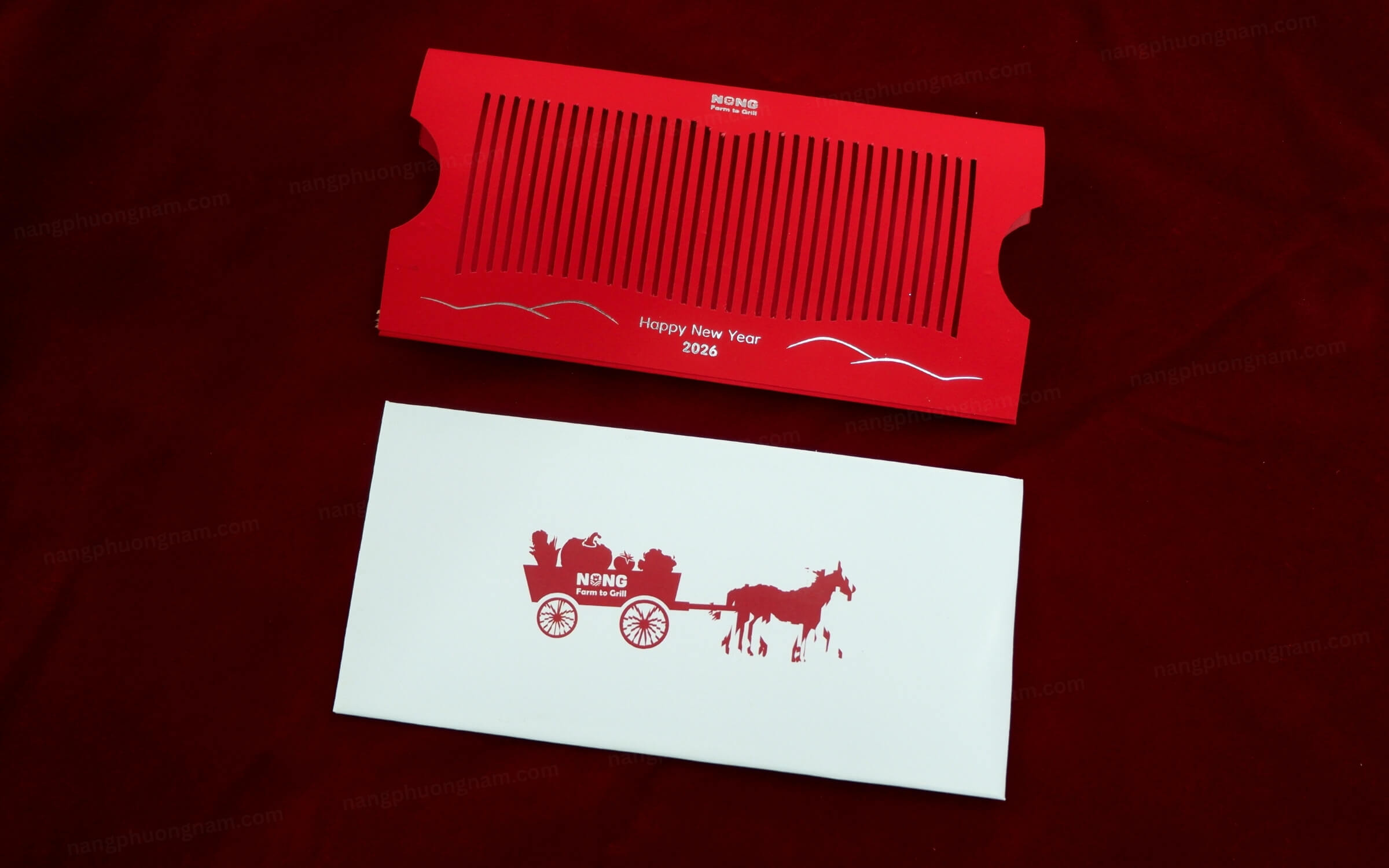in-bao-li-xi-dep Bộ bao lì xì thương hiệu nhà hàng Nong - Farm To Grill