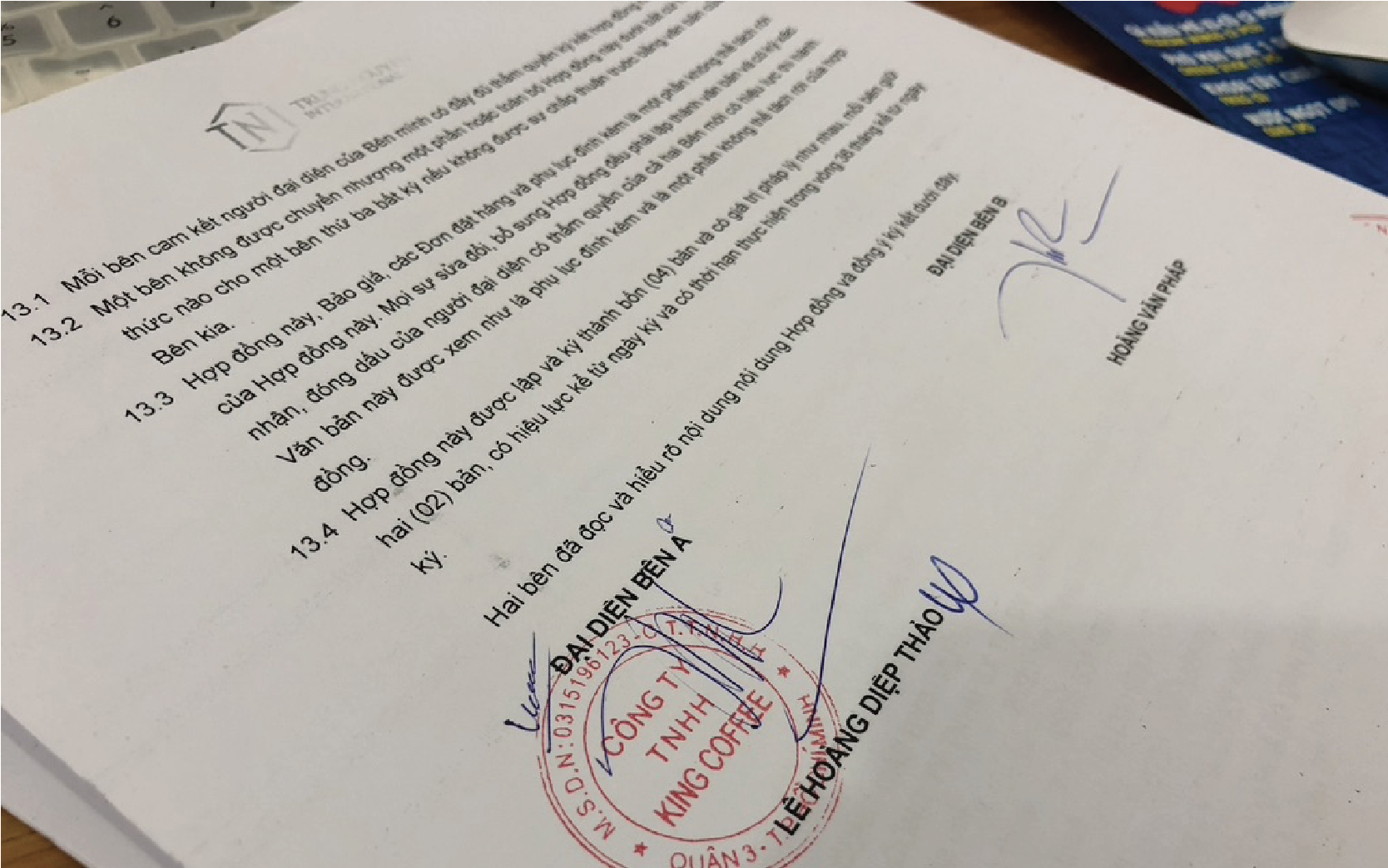 in letter head  in letter head