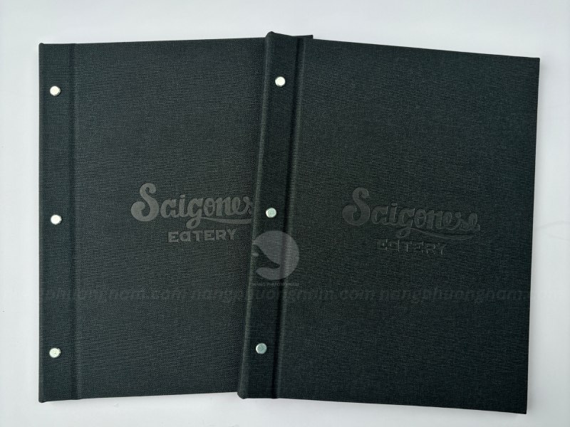 in-menu-da Menu bìa da logo dập chìm