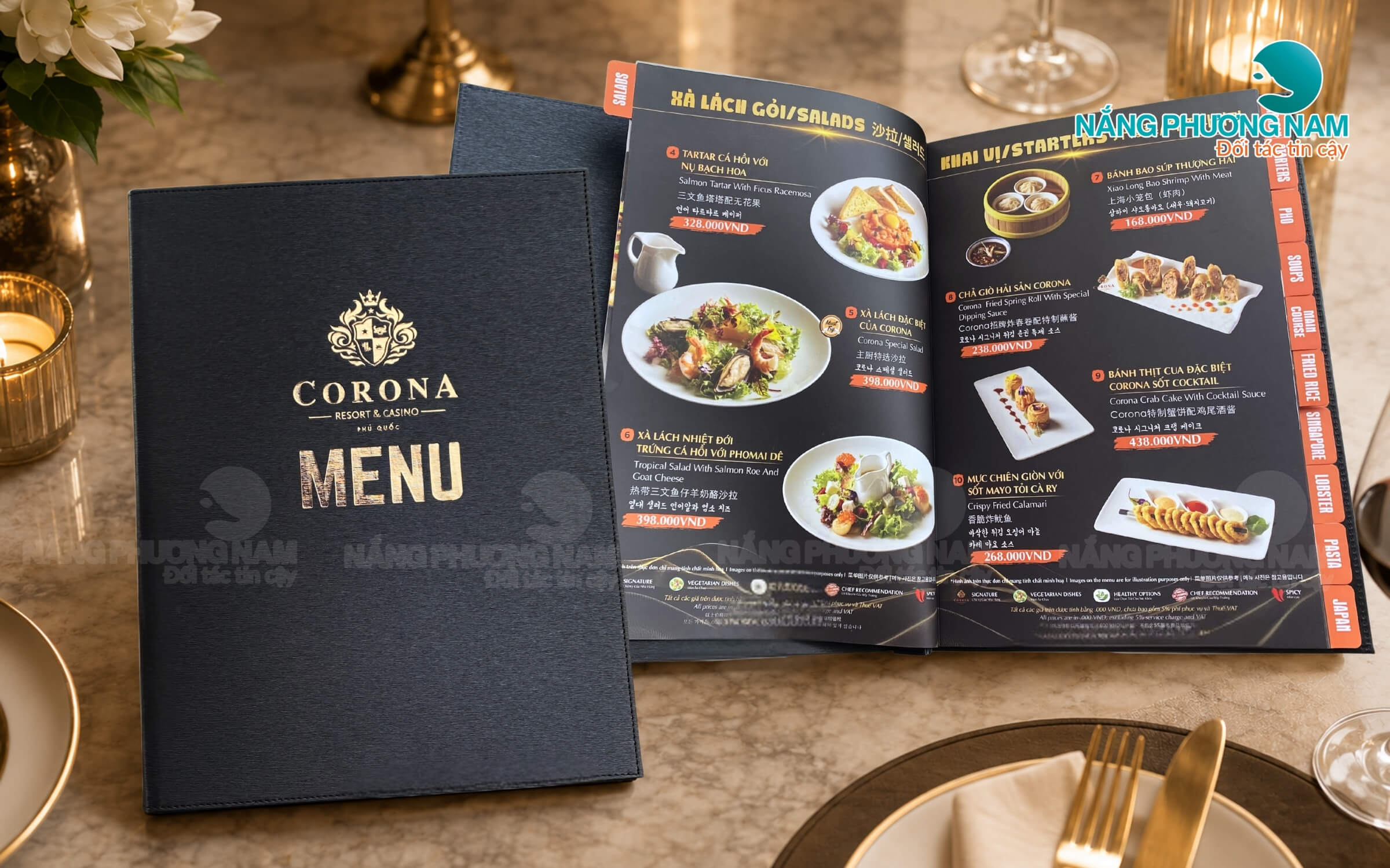 /in-menu-nha-hang-cao-cap In menu nhà hàng cao cấp (Nhà hàng Corona Phú Quốc)