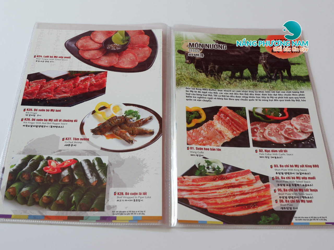 Hình ảnh thiết kế menu bắt mắt, ấn tượng