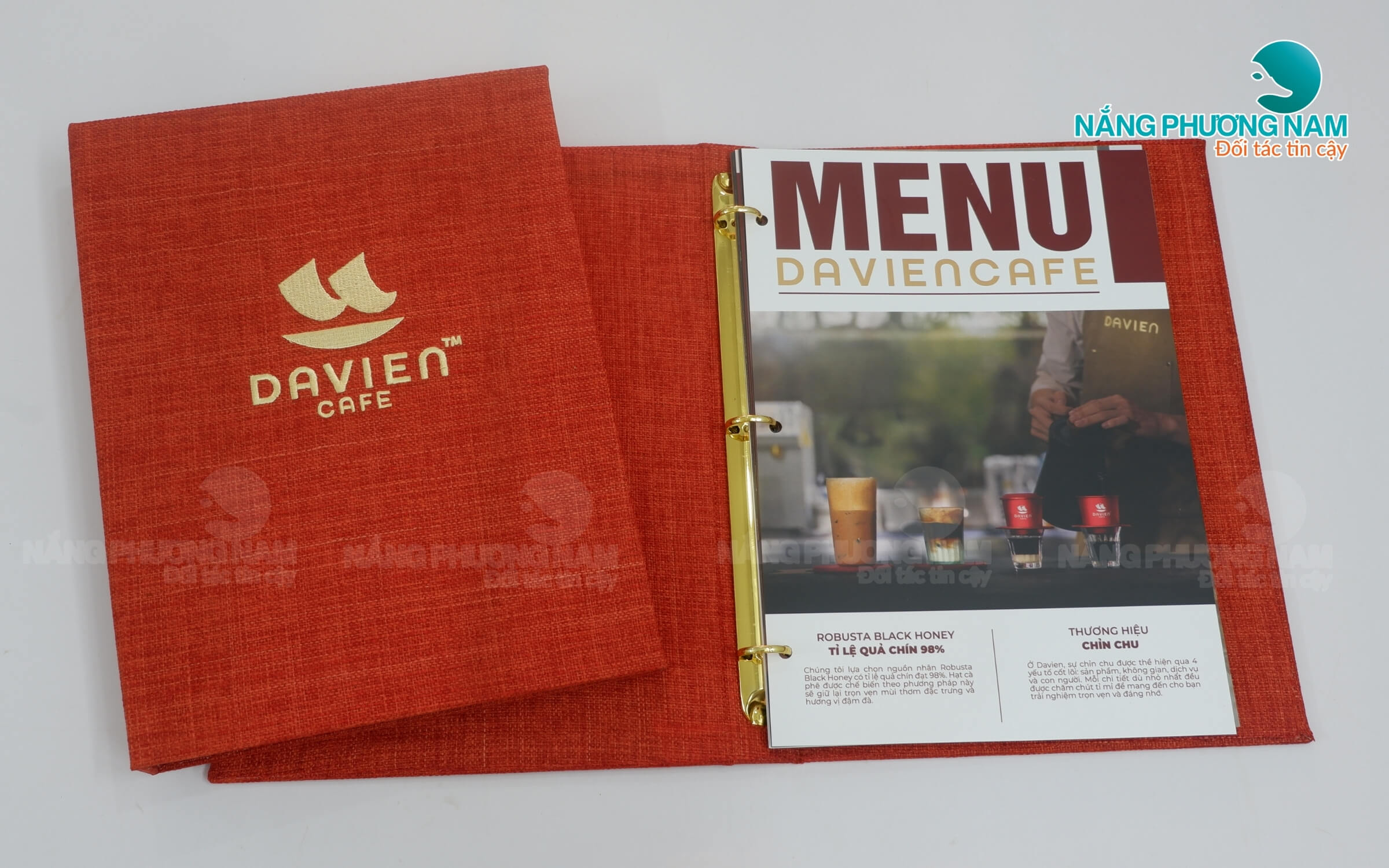 In menu quán cà phê DaVien In menu quán cà phê DaVien
