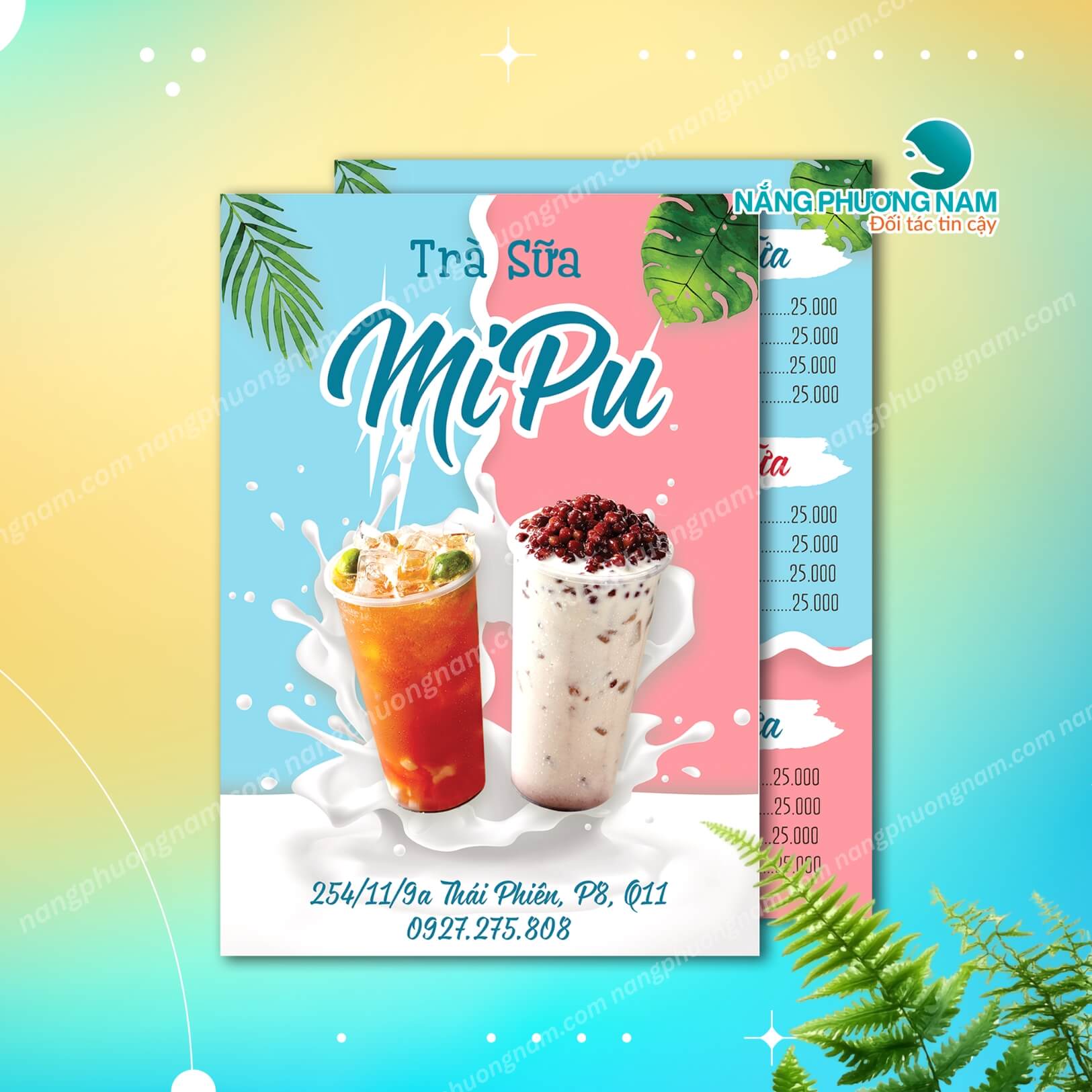 in-menu-quan-nuoc-quan-tra-sua in menu quán nước