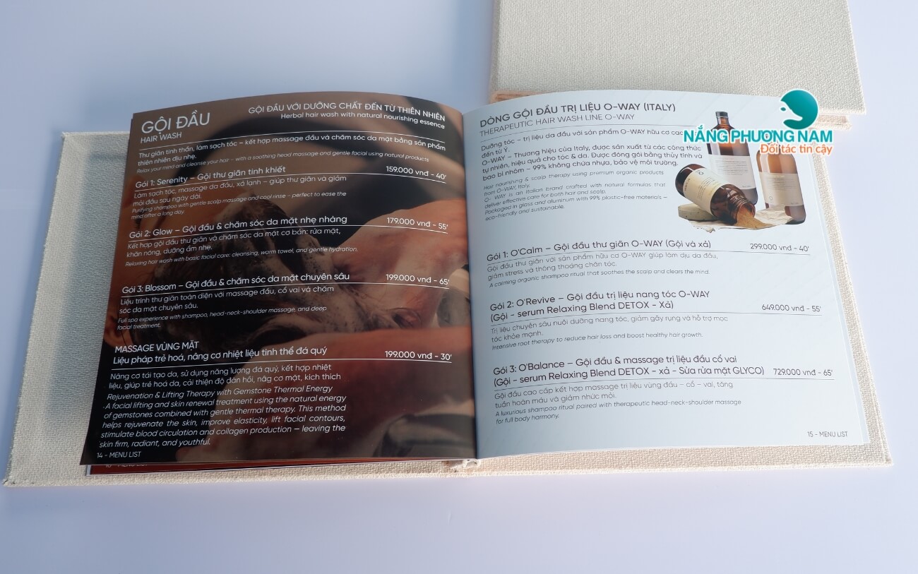 in-menu-spa-dep Lý do các tiệm spa đầu tư vào menu