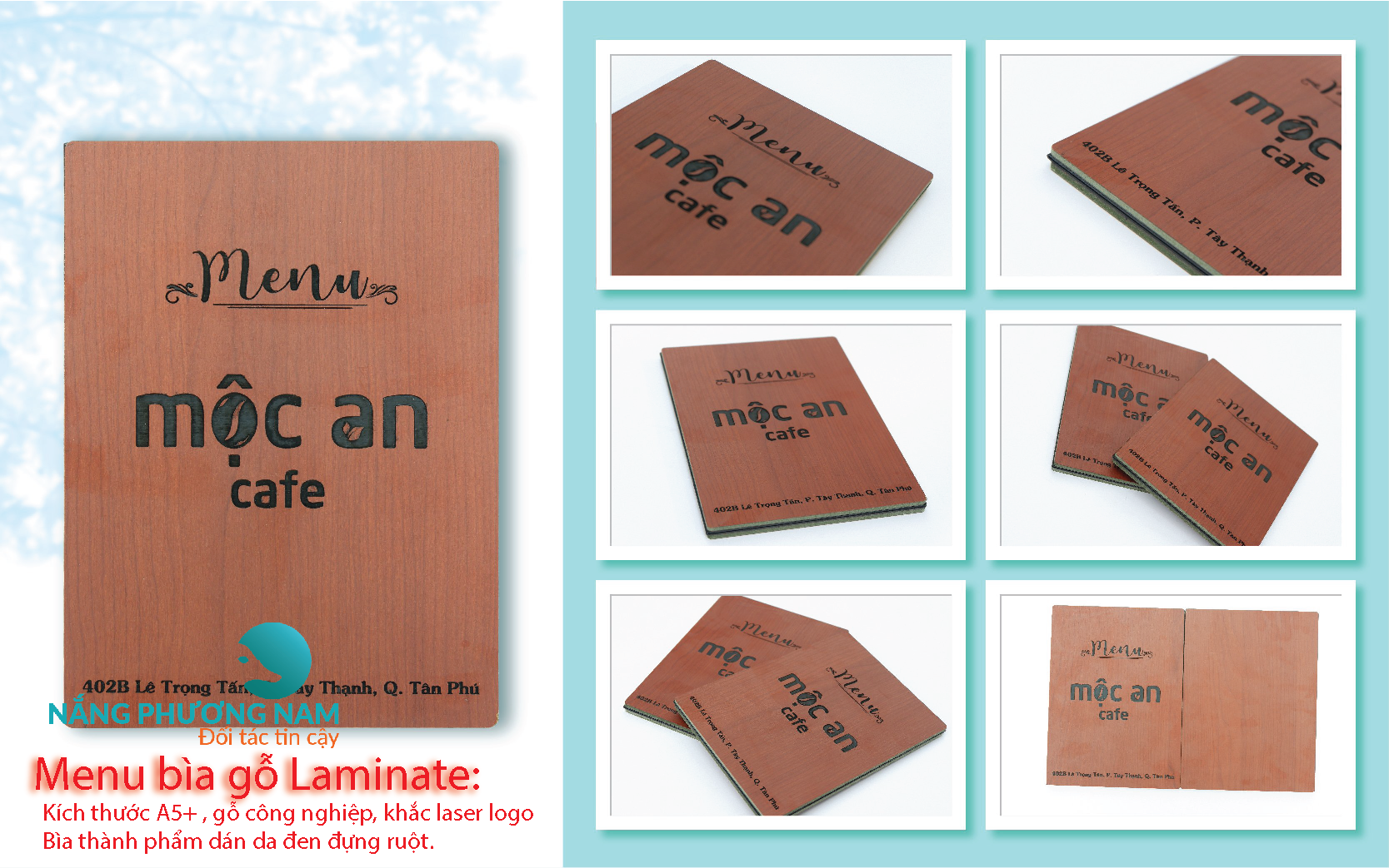 làm menu giá rẻ - menu bìa gỗ làm menu giá rẻ - menu bìa gỗ