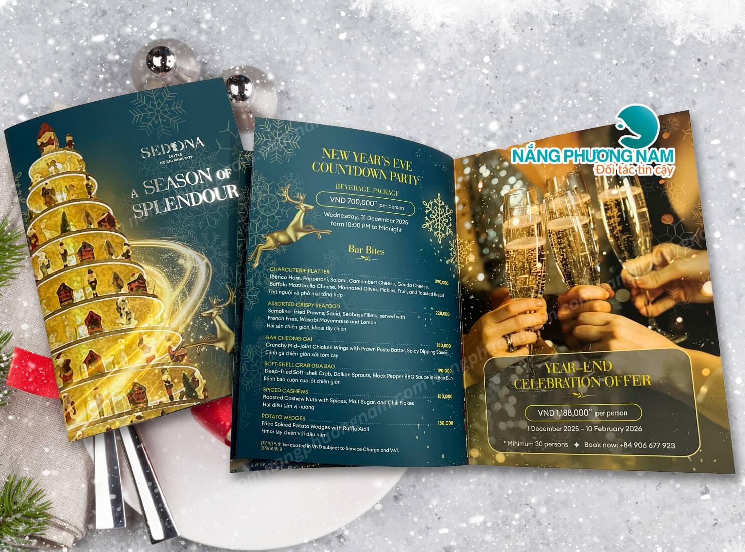 mẫu menu giáng sinh, christmas menu