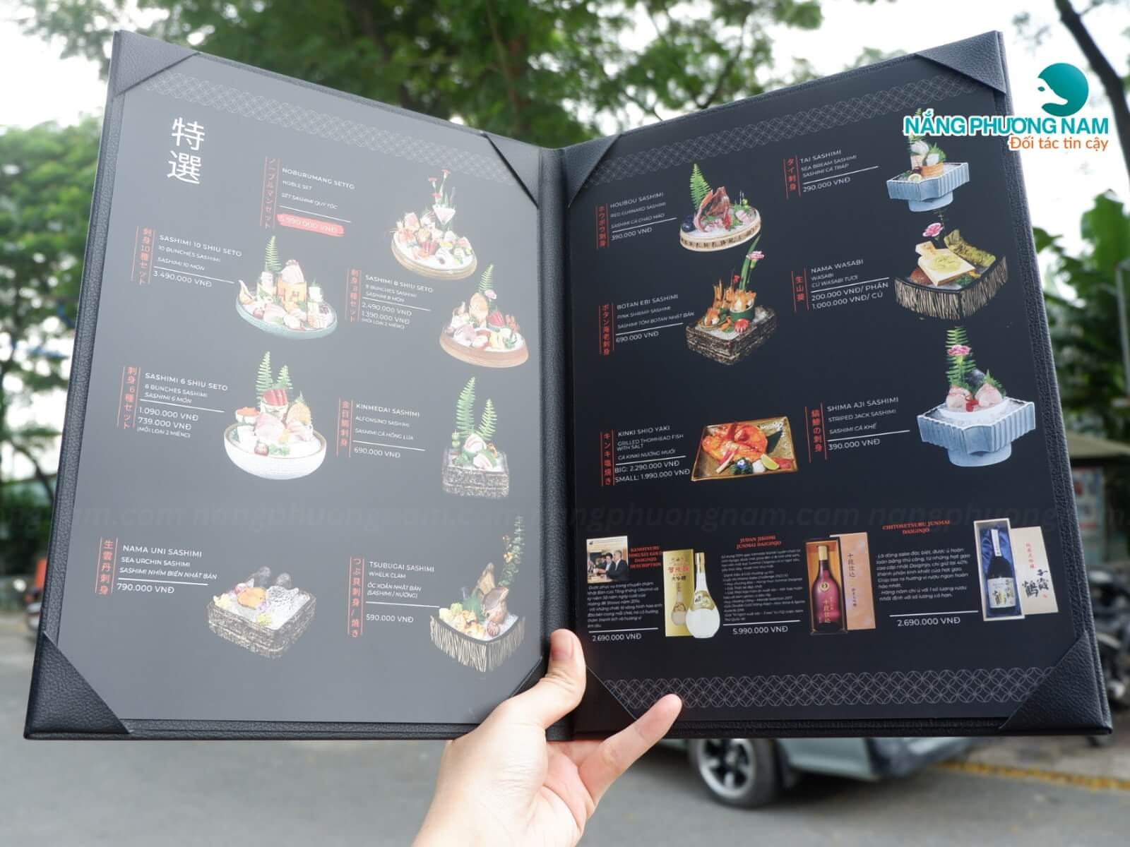 mau-menu-nha-hang-sushi Bố cục menu nhà hàng Nhật dễ nhìn, tiện lợi cho khách chọn món