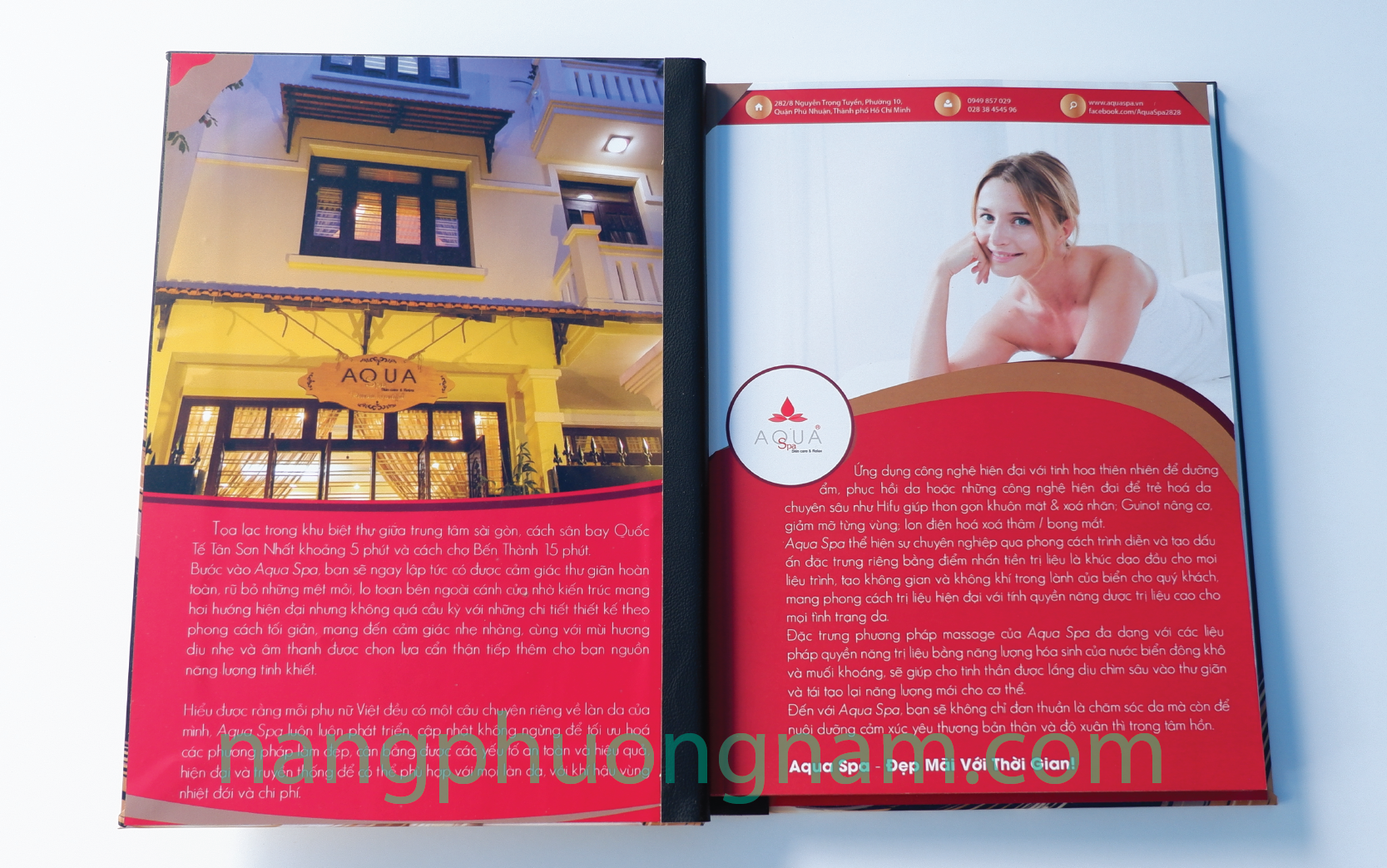 mẫu menu spa đẹp - menu bìa cứng mẫu menu spa đẹp