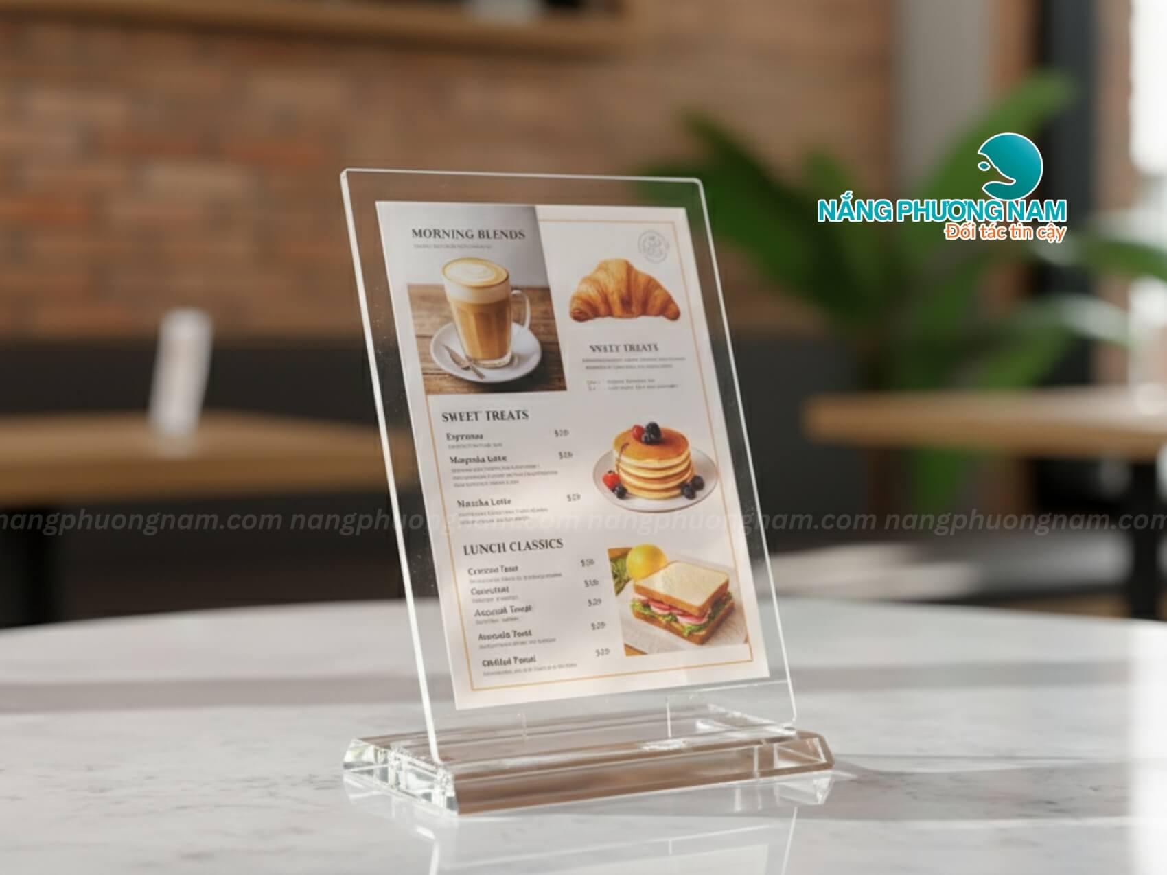 mau-menu-tent-card In ấn kệ đựng menu bằng mica