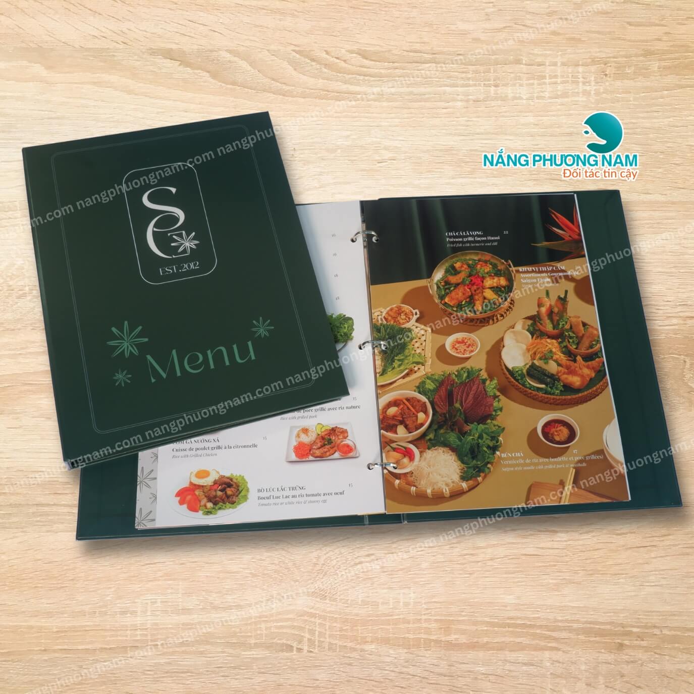 menu-bang-bia-cung-cho-cac-nha-hang-quan-an mẫu menu quán nhậu bằng bìa cứng gáy còng