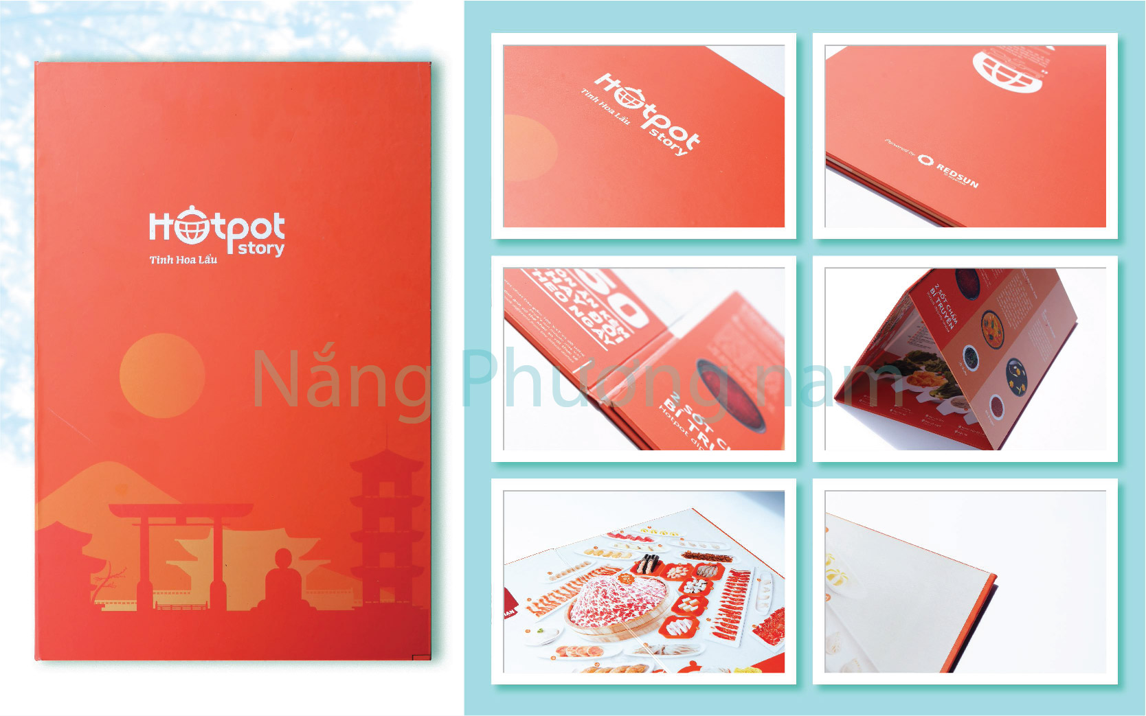 menu bìa cứng Redsun menu bìa cứng Redsun