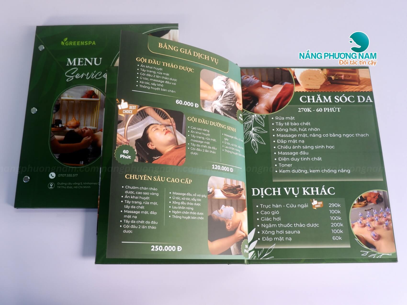 menu-bia-cung-cho-spa Mẫu menu bìa cứng, bìa bồi gỗ chắc chắn