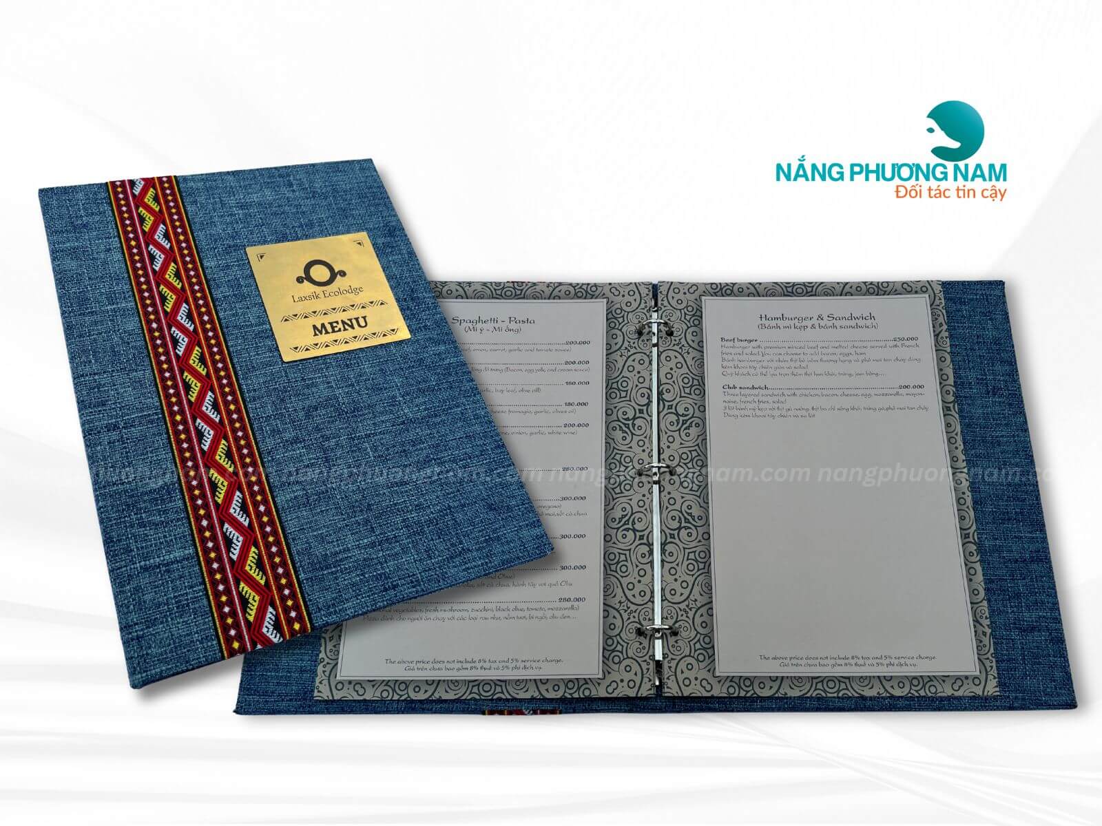 menu-bia-vai-gay-cong Menu vải thổ cẩm bìa còng